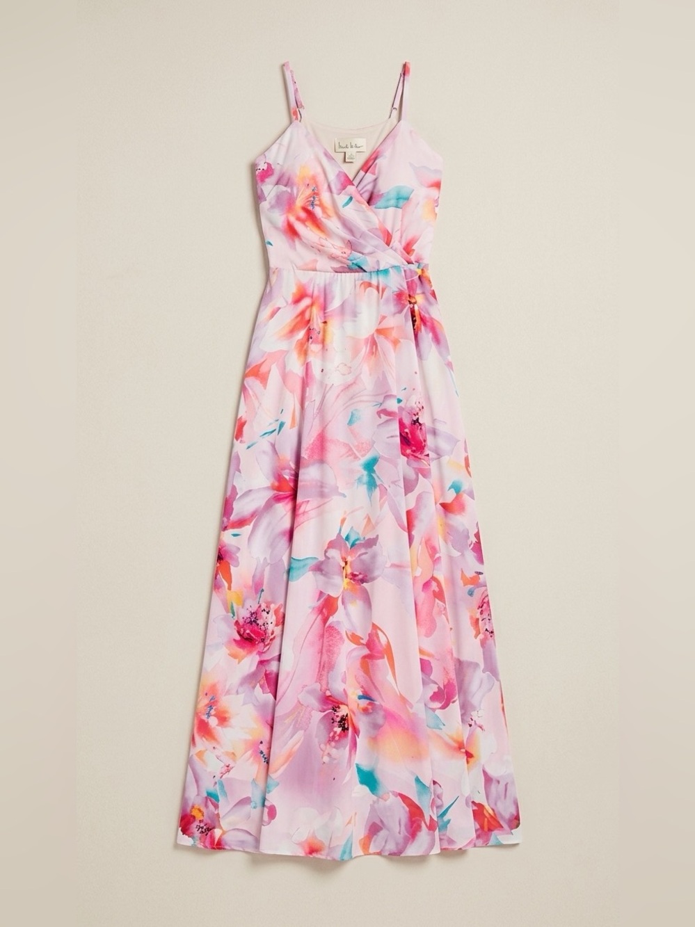 Nicole Miller Pink Floral Maxi Dress